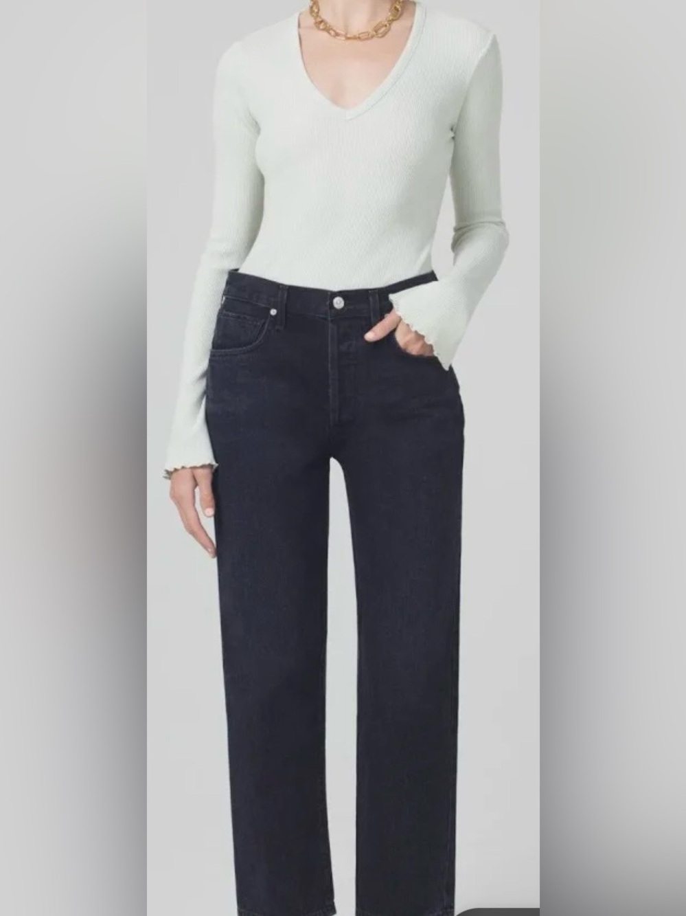 Citizens of Humanity Anni V Neck Top in Ophelia Size XS (NWOT)